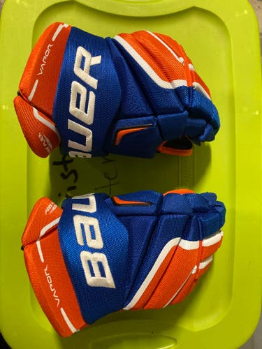 Bauer Vapor Pro Team Gloves 14" Royal/Orange Pro Stock (Used)