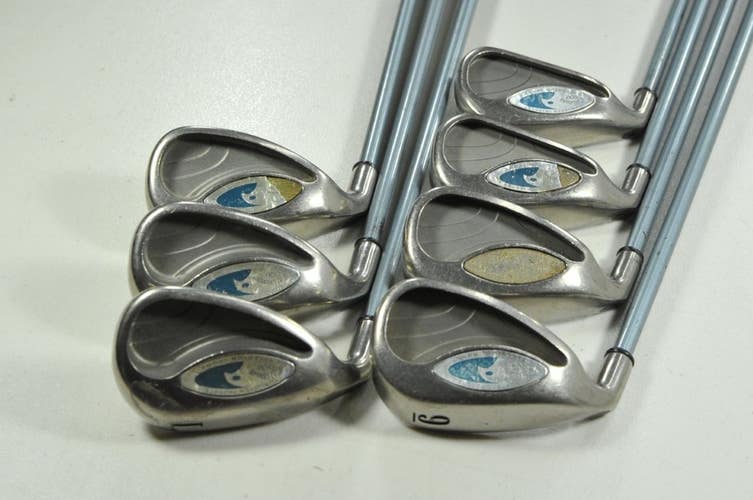 LEFT HANDED Callaway Hawk Eye 5,7-PW,SW,LW Iron Set Ladies Flex Graphite #203891