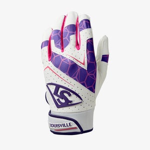 New Louisville Slugger LS GENUINE V2 BB/SB Batting Gloves Purple And Pink MD 11692-HBXWB5730802MD