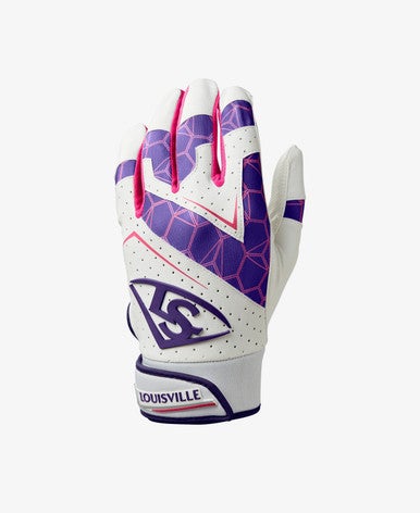 New Louisville Slugger LS GENUINE V2 BB/SB Batting Gloves Purple And Pink MD 11692-HBXWB5730802MD