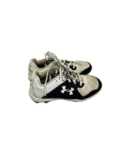Used Under Armour LEADOFF BB/SB Cleats Black And White Junior 06 11692-S000142404