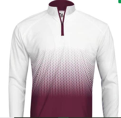 Badger Size Large Men's Hex 2.0 Quarter Zip Shirt (New)
