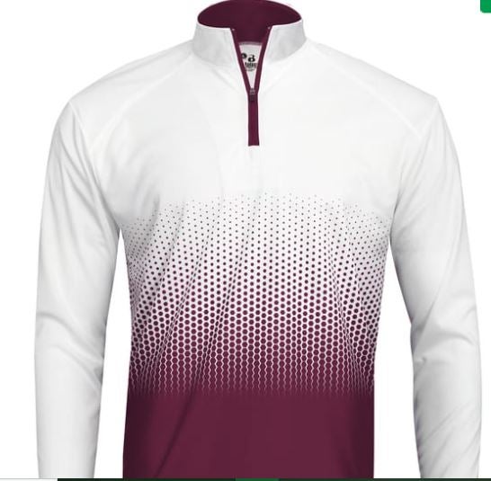 Badger Size Large Men's Hex 2.0 Quarter Zip Shirt (New)