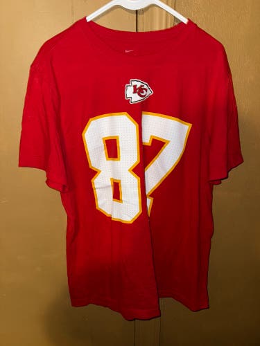 The Nike Tee NFL Kansas City Chiefs Travis Kelce #87 Football T Shirt Mens Large
