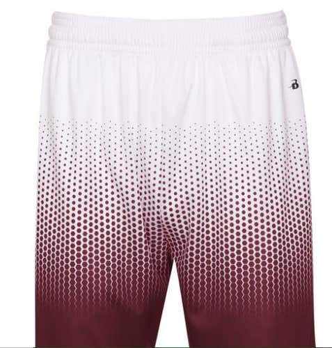 Badger Size Large Men's Maroon Hex 2.0 Shorts (New)