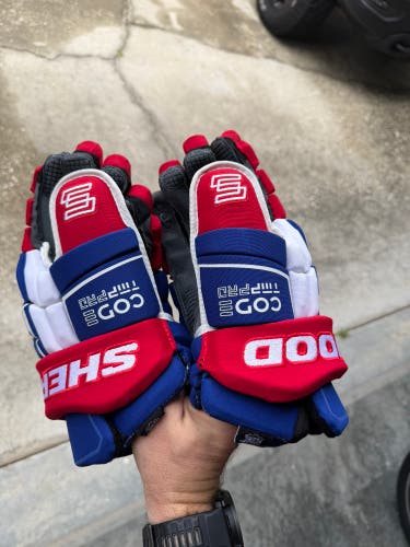Montreal Canadiens Sher-Wood CODE TMP Pro Gloves 14" Pro Stock (New)