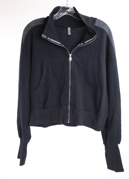 Free People Movement High Jump Zip Up Women's XS Jacket Black