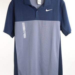 Nike Mens Size Small Navy Blue Victory+ Dri Fit Golf Polo Shirt New - Read