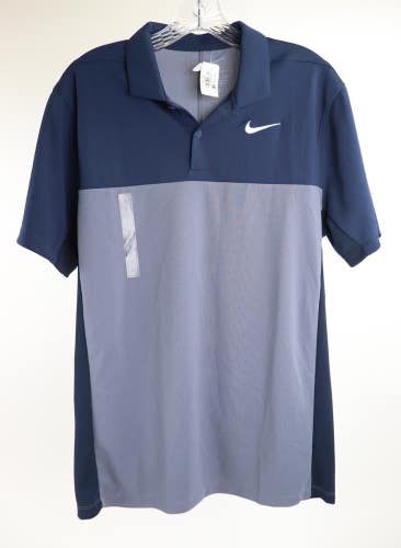 Nike Mens Size Small Navy Blue Victory+ Dri Fit Golf Polo Shirt New - Read