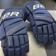 Used Bauer 14 INCH Senior Gloves Navy Blue 14" 11497-C000152697