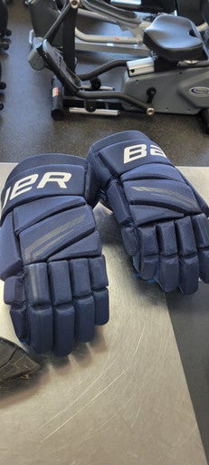 Used Bauer 14 INCH Senior Gloves Navy Blue 14" 11497-C000152697