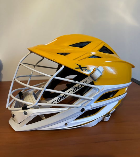 Cascade XRS Lacrosse Helmet Adult Golden yellow White