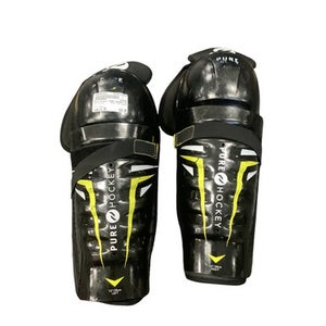 Used Pure Hockey PURE HOCKEY Junior Shin Guards Black 12" 11479-S000405802