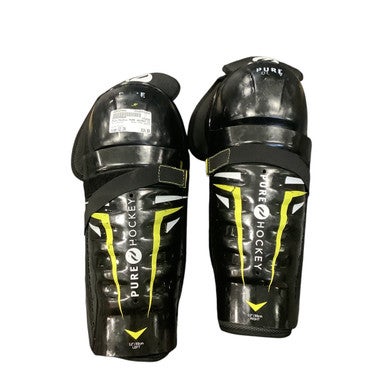 Used Pure Hockey PURE HOCKEY Junior Shin Guards Black 12" 11479-S000405802