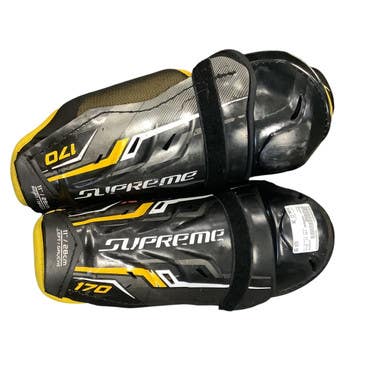 Used Bauer SUPREME 170 Junior Shin Guards Black 11" 11479-S000405803