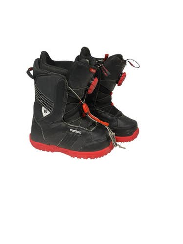 Used Burton ZIPLINE Boys Snowboard Boots Black Junior 04 11847-S000029880