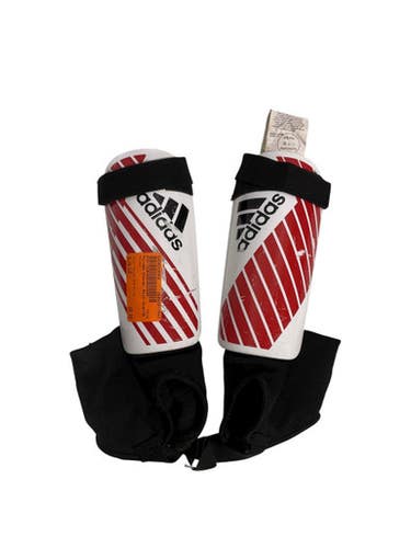 Used Adidas Soccer Shin Guards Junior Maroon And White LG 11847-S000029868