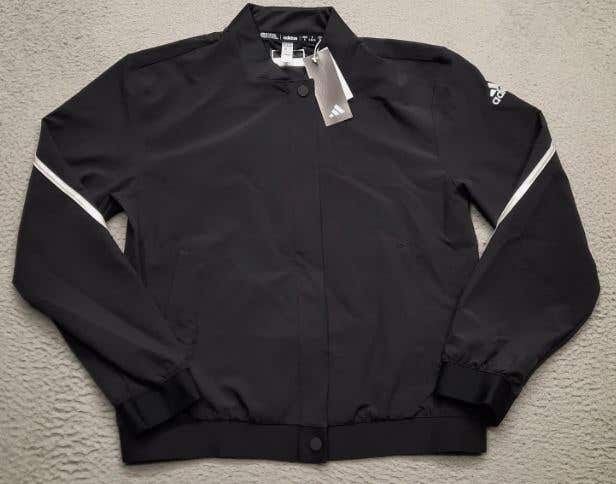 Adidas Women's Small Black Sideline Full Zip Woven Jacket (New)