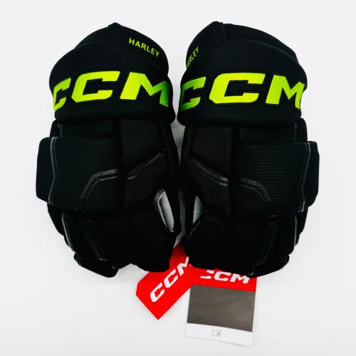 New Dallas Stars BLACKOUT CCM HGQL Hockey Gloves-14"-Grey Palms