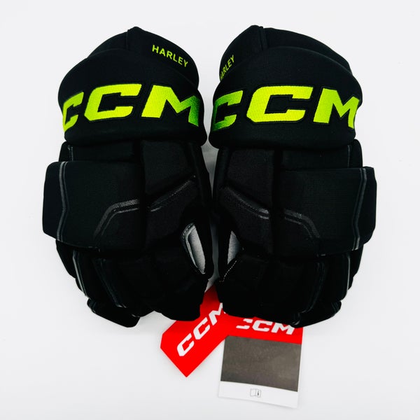New Dallas Stars BLACKOUT CCM HGQL Hockey Gloves-14"-Grey Palms