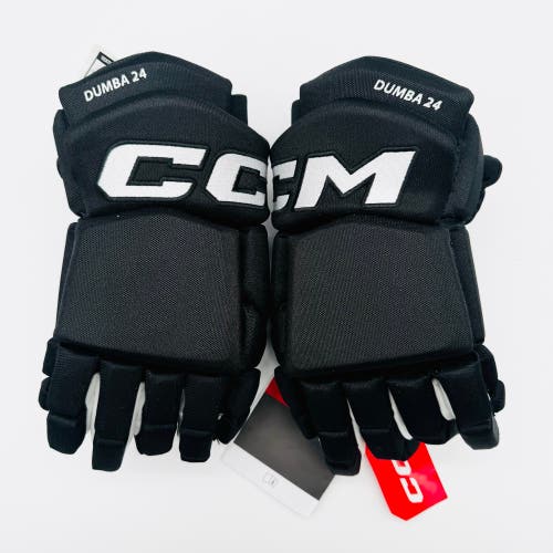 New NHL Pro Stock Gloves-14"-Grey Clarino Palms-Custom Finger Gusset