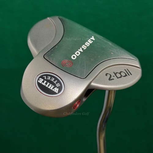 Odyssey White Steel 2-Ball Double-Bend 34.5" Mallet Putter Golf Club
