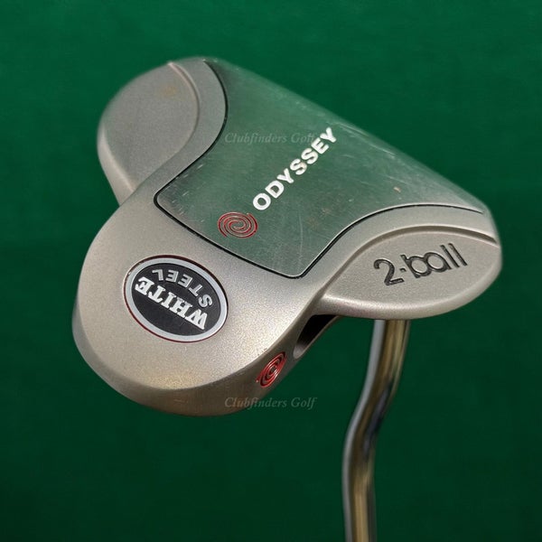 Odyssey White Steel 2-Ball Double-Bend 34.5" Mallet Putter Golf Club