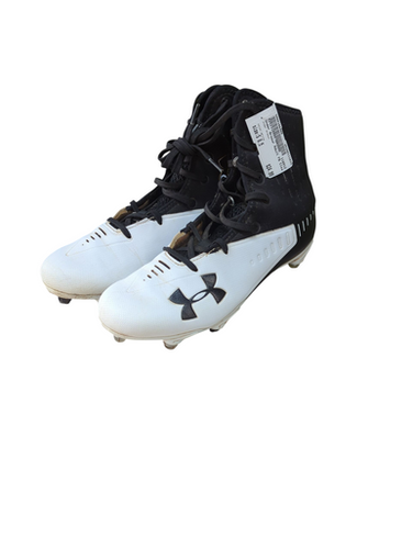 Used Under Armour Adult FB Cleats White Senior 8.5 11833-S000166409