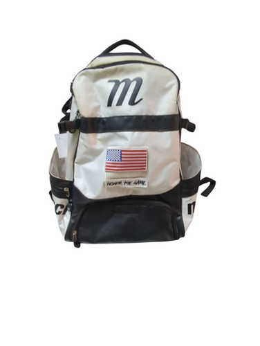 Used Marucci HONOR THE GAME BAG BB/SB Player Backpack White 11833-S000166401