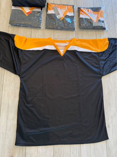 Hockey Player Jersey “LOT” Includes 5 Never Used Blank Jerseys (Black)