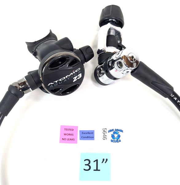 Atomic Aquatics Z3 1st & 2nd Stage Yoke Regulator Set Scuba Diving Adjustable