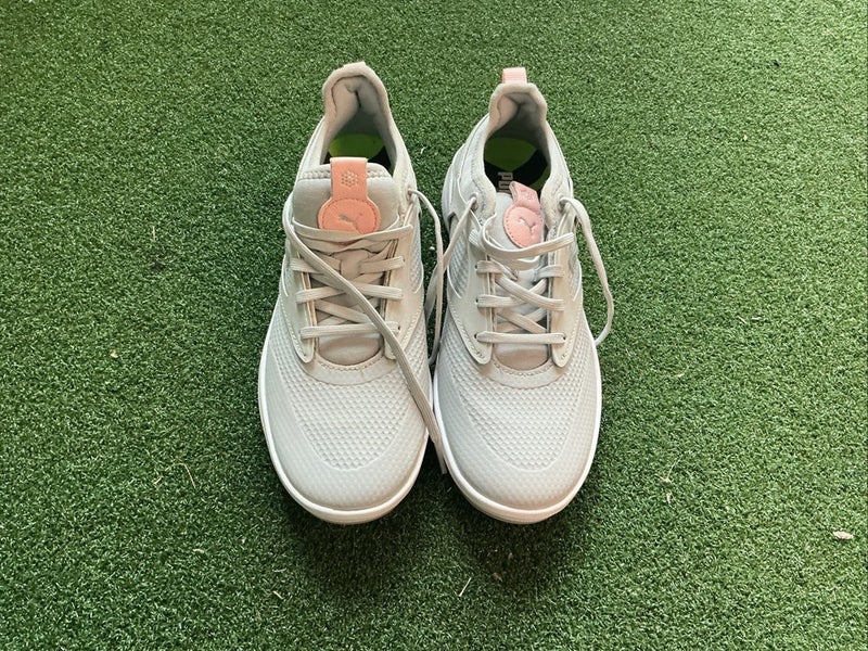 Puma Ignite Malibu High Rise Puma Silver Rose Dust Women Spikeless Golf Shoes