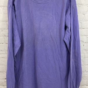 Chouinard Adults 100% Cotton HERITAGE SOCCER Long-Sleeve Shirt Purple Large