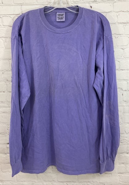 Chouinard Adults 100% Cotton HERITAGE SOCCER Long-Sleeve Shirt Purple Large