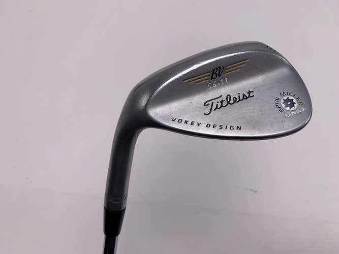 Titleist Vokey Spin Milled SM4 Chrome Sand Wedge SW 56* 11 Wedge Steel Mens LH