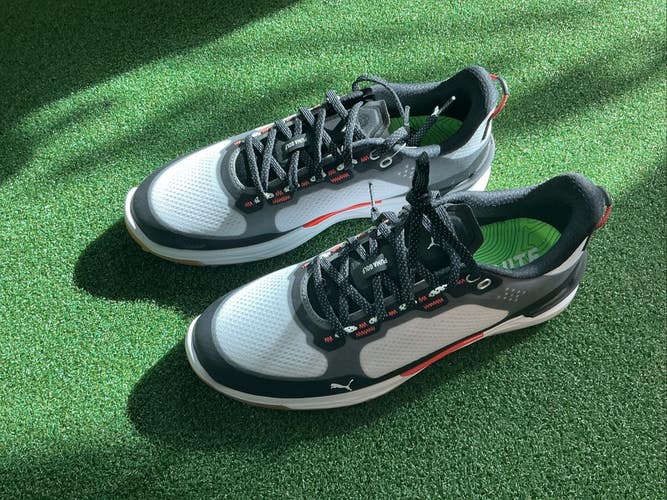Puma Ignite Elevate X Spikeless Waterproof Golf Shoes White Mens SZ 9