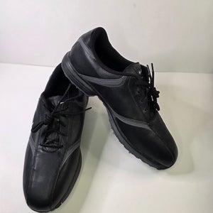 GUC Mens Nike Heritage Black Leather Golf Shoes Size 11.5 418624-001
