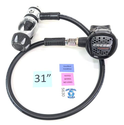 Cressi XS Compact AC2 Complete Regulator Set Yoke 1st, 2nd Stage EXCELLENT!!