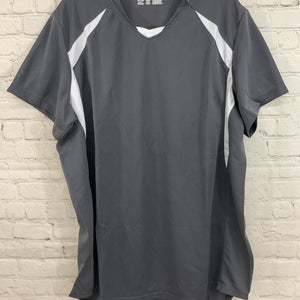 Alleson Athletic Women's 100% Polyester Softball Shirt Grey White XXL 2XL