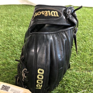 Black Wilson A2000 RH Infield Baseball Glove 11.25" (Used)