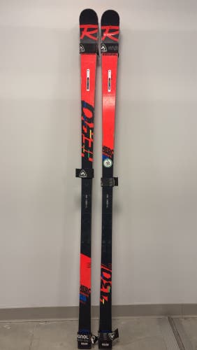 Men's Rossignol Hero FIS GS Pro 193 cm Racing Skis With Bindings Max Din 18 (Used)