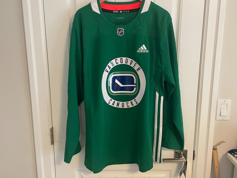 NEW Official Adidas Vancouver Canucks Green Practice Jersey Size 54 XL Extra Large