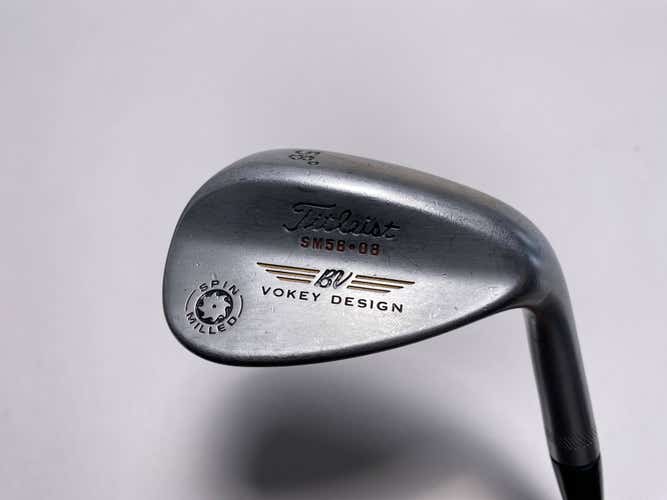 Titleist Vokey Spin Milled Lob Wedge LW 58* 8 DG Wedge Steel Mens RH