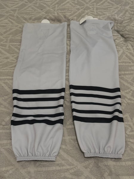 Ice Hockey Socks Gray with Black Adult 30” 32” Gray with Black New