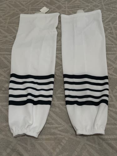 Ice Hockey Socks White with Black Adult 30” 32” Gray with Black New
