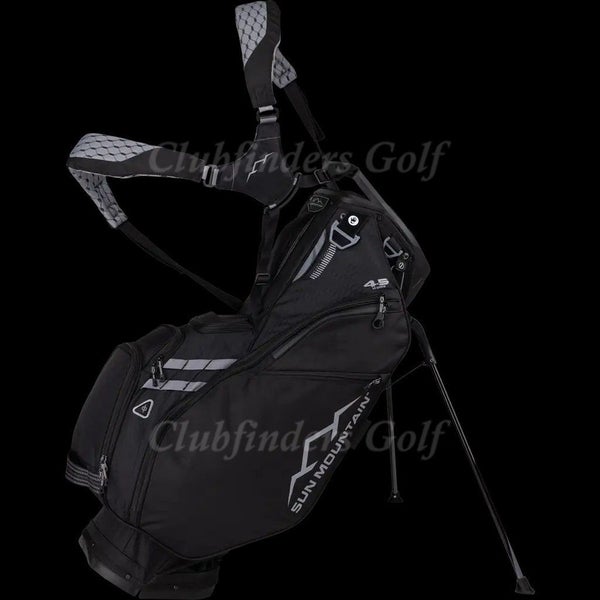 NEW Sun Mountain 4.5LS 14-Way Black Golf Stand Bag w/ Raincover