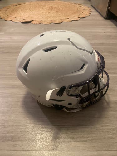 Riddell SpeedFlex Large Football Helmet – Recertified 2025 – White w/ Facemask (check description)