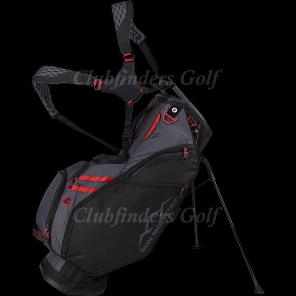 NEW Sun Mountain 4.5LS 14-Way Black/Steel/Red Golf Stand Bag w/ Raincover