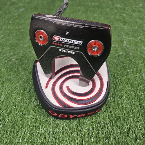 Odyssey O-Works Red Tank 7 Mallet Putter Left Handed LH 36" Super Stroke Grip
