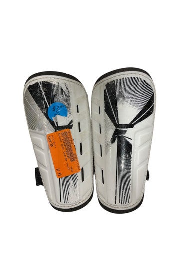 Used Soccer Shin Guards Youth White SM 11847-S000029461